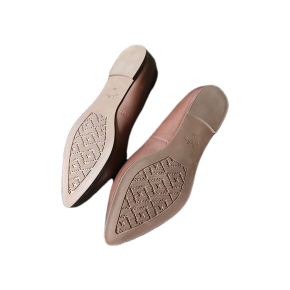 Zodiac Womens 10 Chocolate Brown Flats Pointed Toe Classic Preppy Boho Versatile - Picture 7 of 7